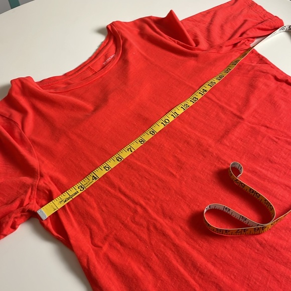 Eileen Fisher Dark Orange Half Sleeves top with flattering seam in back- Large - Picture 7 of 10